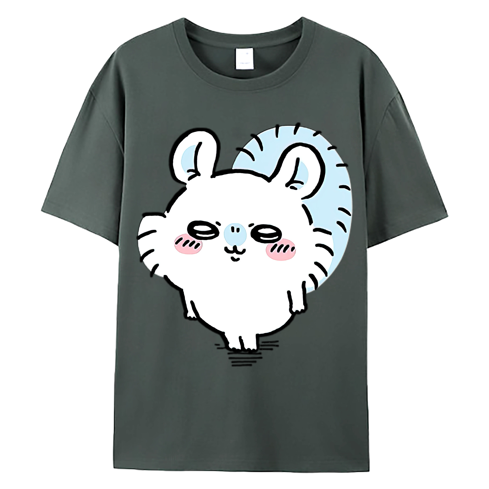 （画像用） ちいかわ モモンガ Chii-kawa Momonga 綿100％ メンズ半袖Tシャツ｜肌触りやわらか＆通気性